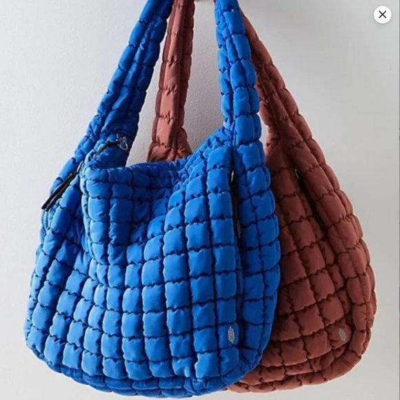 Free People Quilted Carryall LAPIS BLUE - Last One in Stock! - Picture 3 of 13